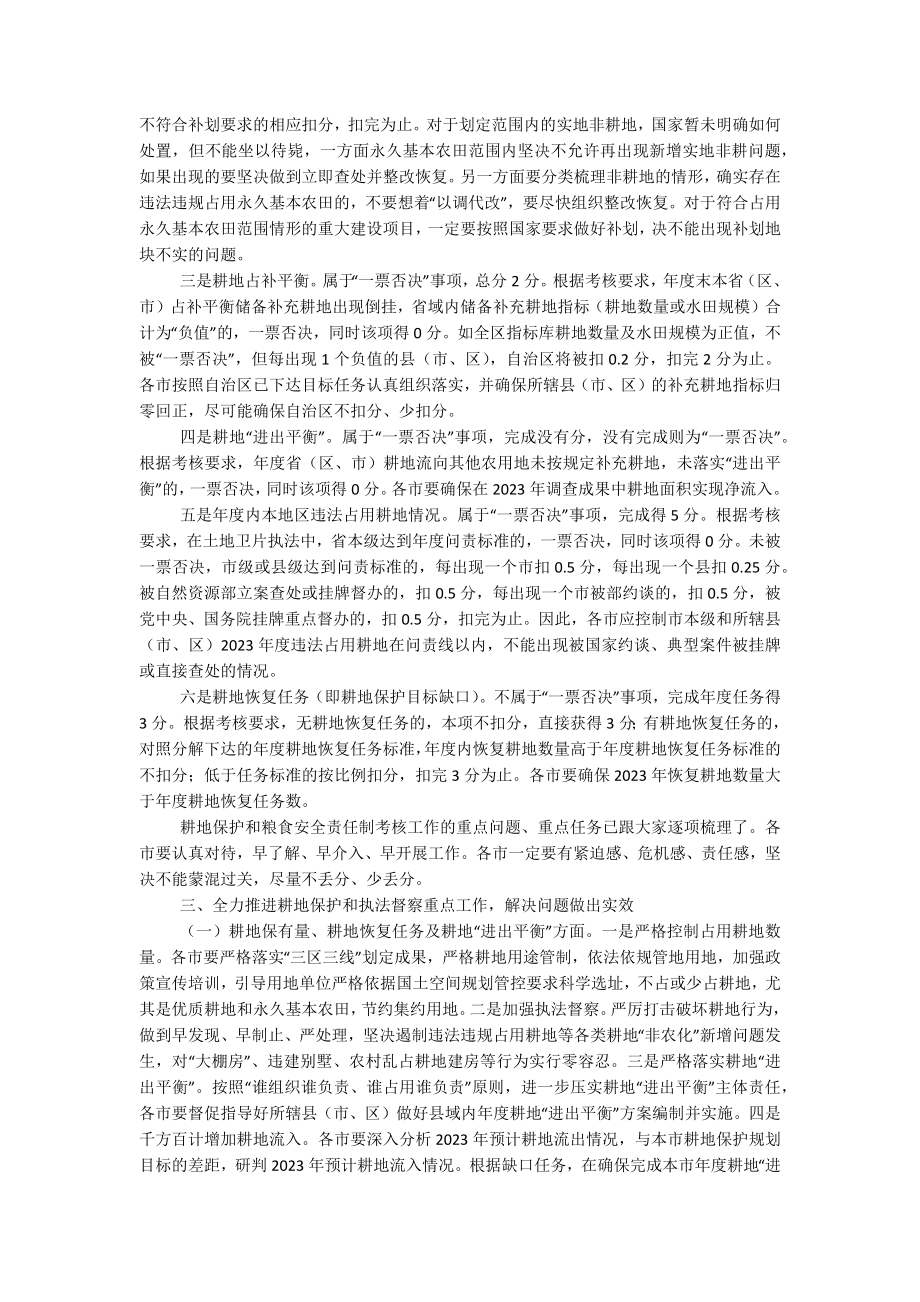 2023年在全区耕地保护和执法督察工作推进会议上的讲话.docx_第2页