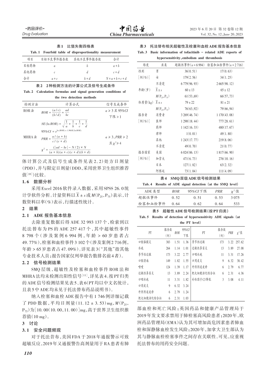 基于FAERS的托法替布超...栓塞和血栓不良事件信号挖掘_刘泽玉.pdf_第3页