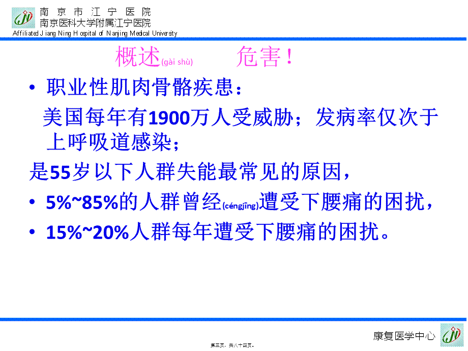 2022年医学专题—下腰痛的康复-孙华明.pptx_第3页