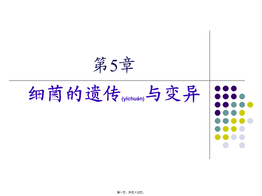 2022年医学专题—第五章-细菌的遗传与变异2011.ppt_第1页