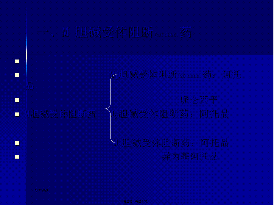 2022年医学专题—第8-9章--胆碱受体阻断药(I)—M胆碱受体阻断药.ppt_第2页