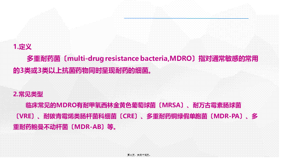 多重耐药菌感染的合理用药.ppt_第2页