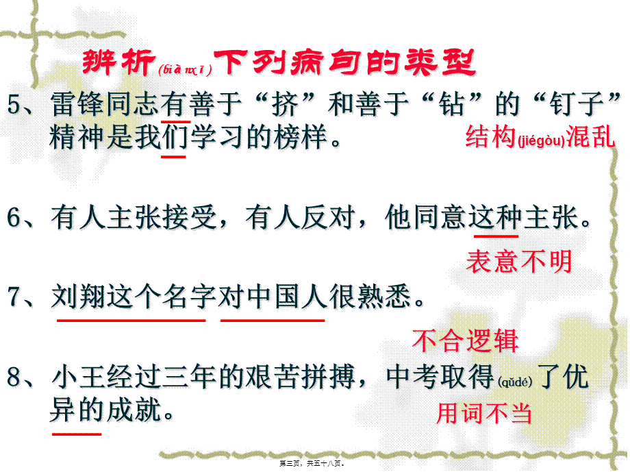 2022年医学专题—病句.ppt_第3页