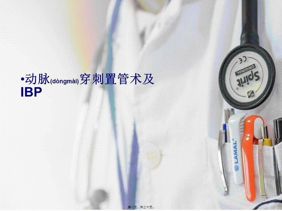 2022年医学专题—动脉穿刺置管术及IBP.ppt_第1页