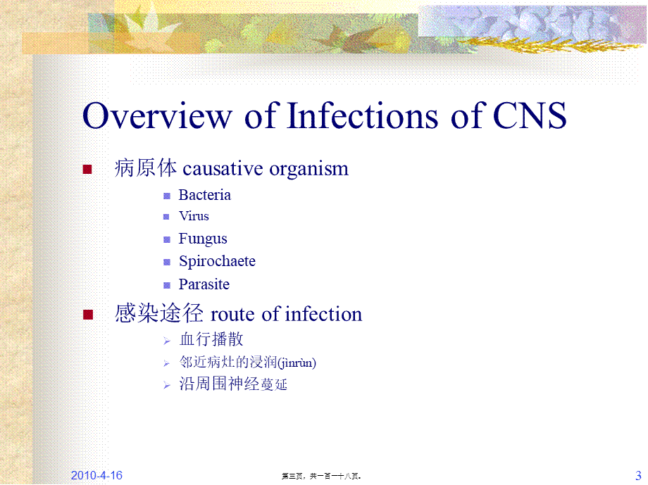 2022年医学专题—中枢神经系统感染进修医生2010-PPT文档.ppt_第3页