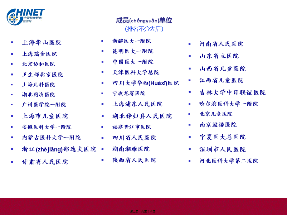 2022年医学专题—可编辑版：CHINET2018年上半年细菌耐药监测结果.ppt_第2页