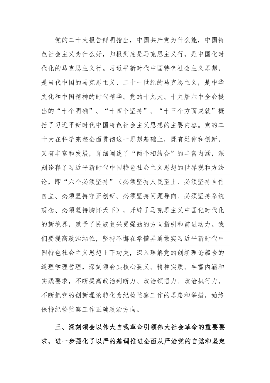 推动纪检监察工作全面发展研讨发言稿与纪检监察干部队伍教育整顿阶段总结报告合集.docx_第3页