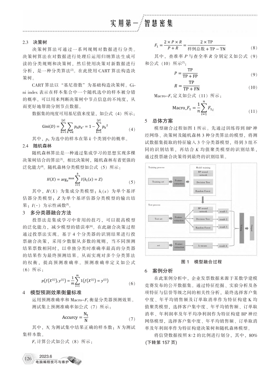 基于多分类器融合的信贷风险识别方法_杜慧捷.pdf_第2页