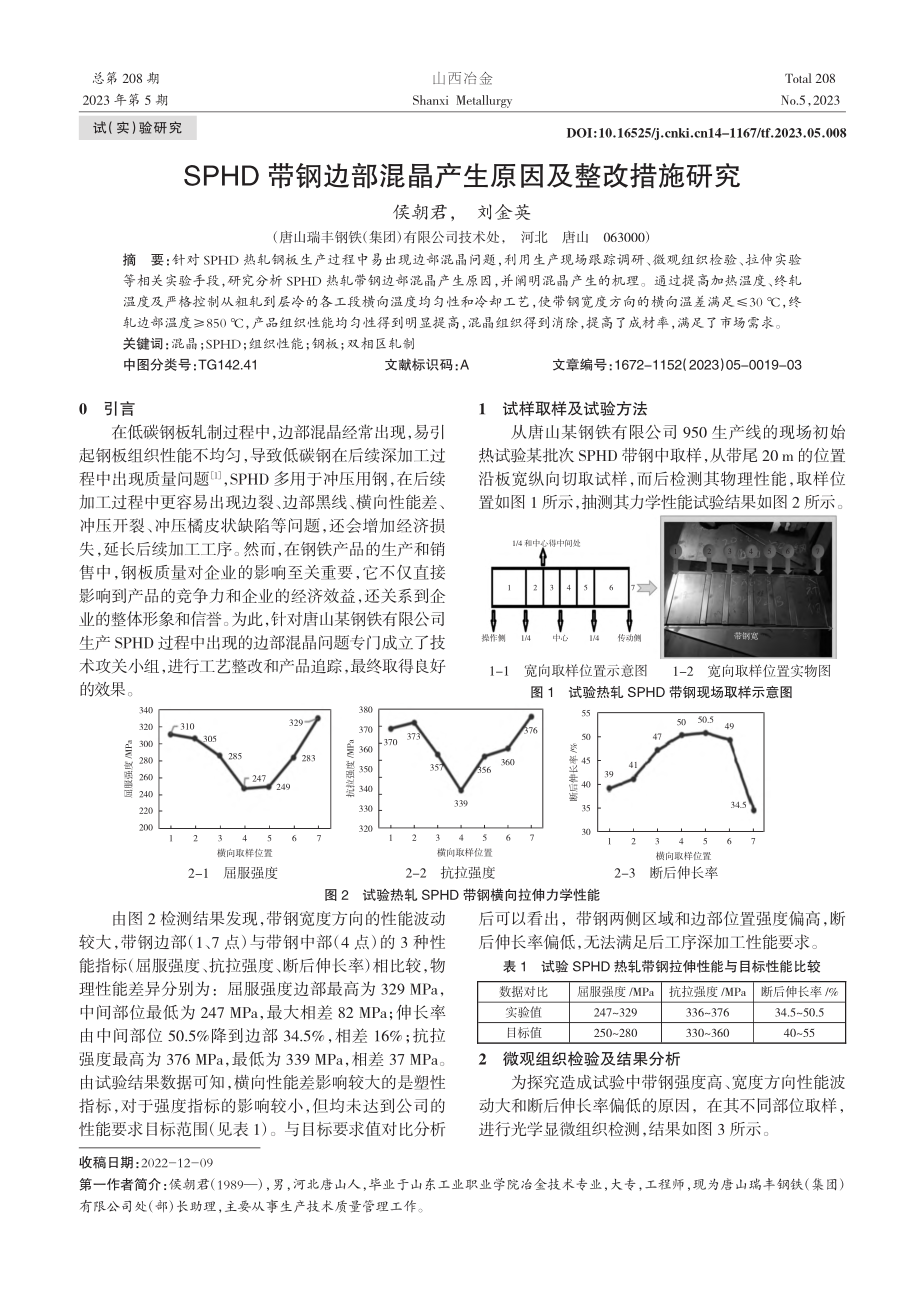 SPHD带钢边部混晶产生原因及整改措施研究_侯朝君.pdf_第1页