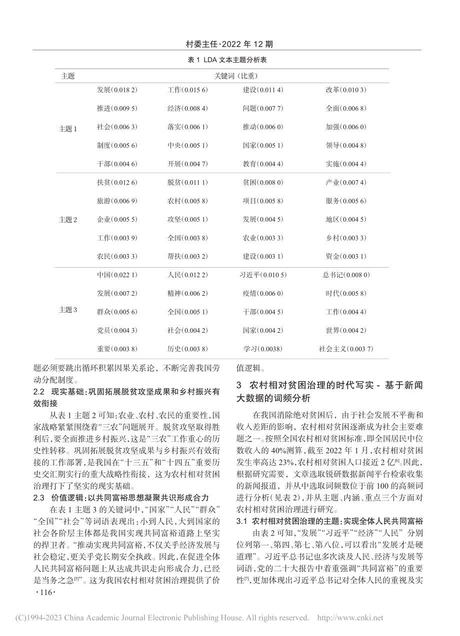 共同富裕背景下农村相对贫困...于相关新闻大数据的文本分析_杨佳丽.pdf_第2页