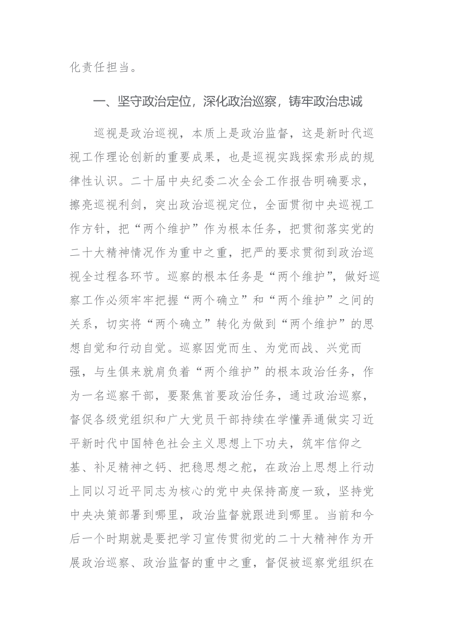 19篇：在纪检监察干部队伍教育整顿研讨交流会上的发言、心得体会、情况汇报讲话范文汇编.docx_第3页