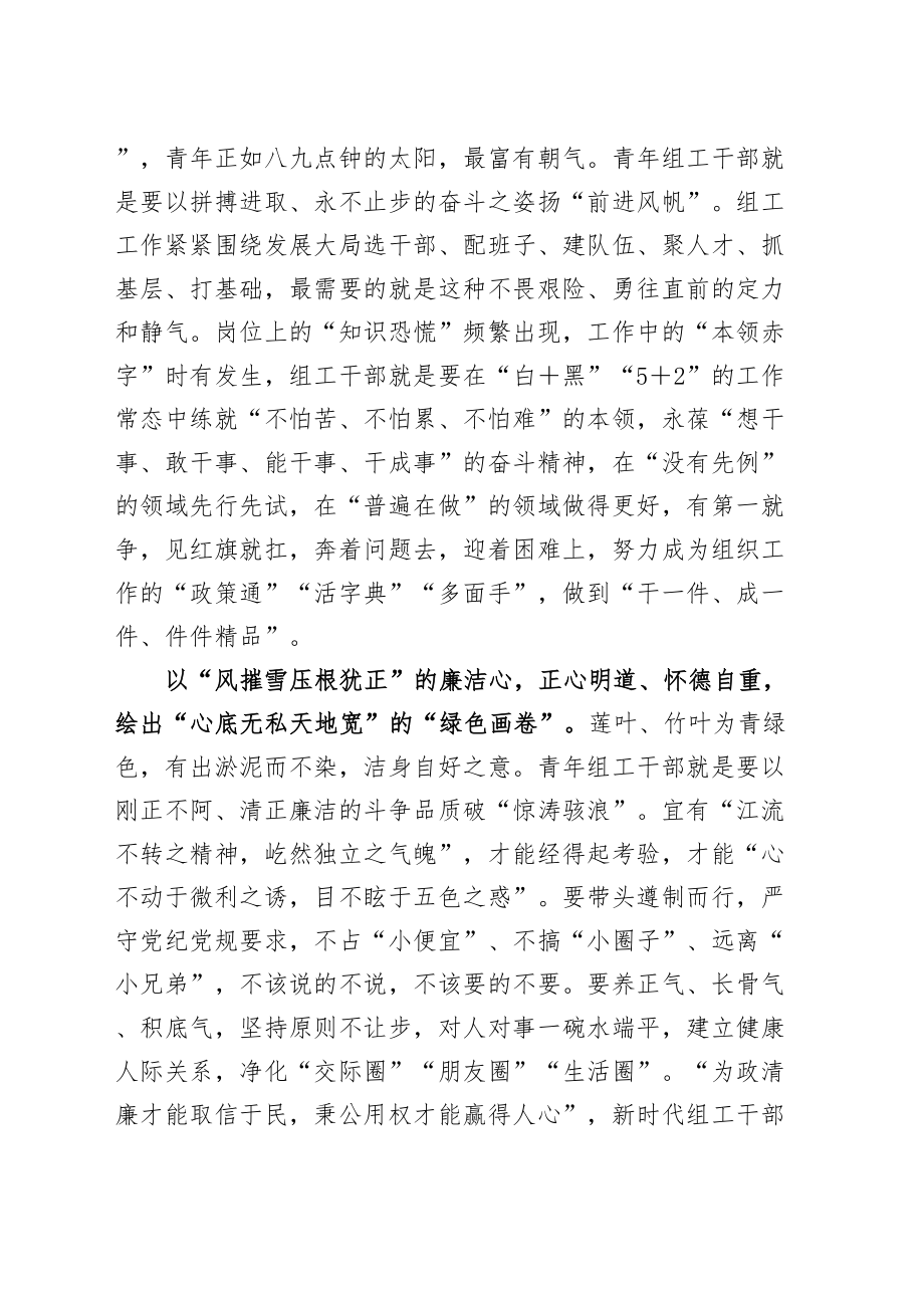 2024年组工干部在党支部专题学习研讨交流会上的发言 (2) .docx_第2页