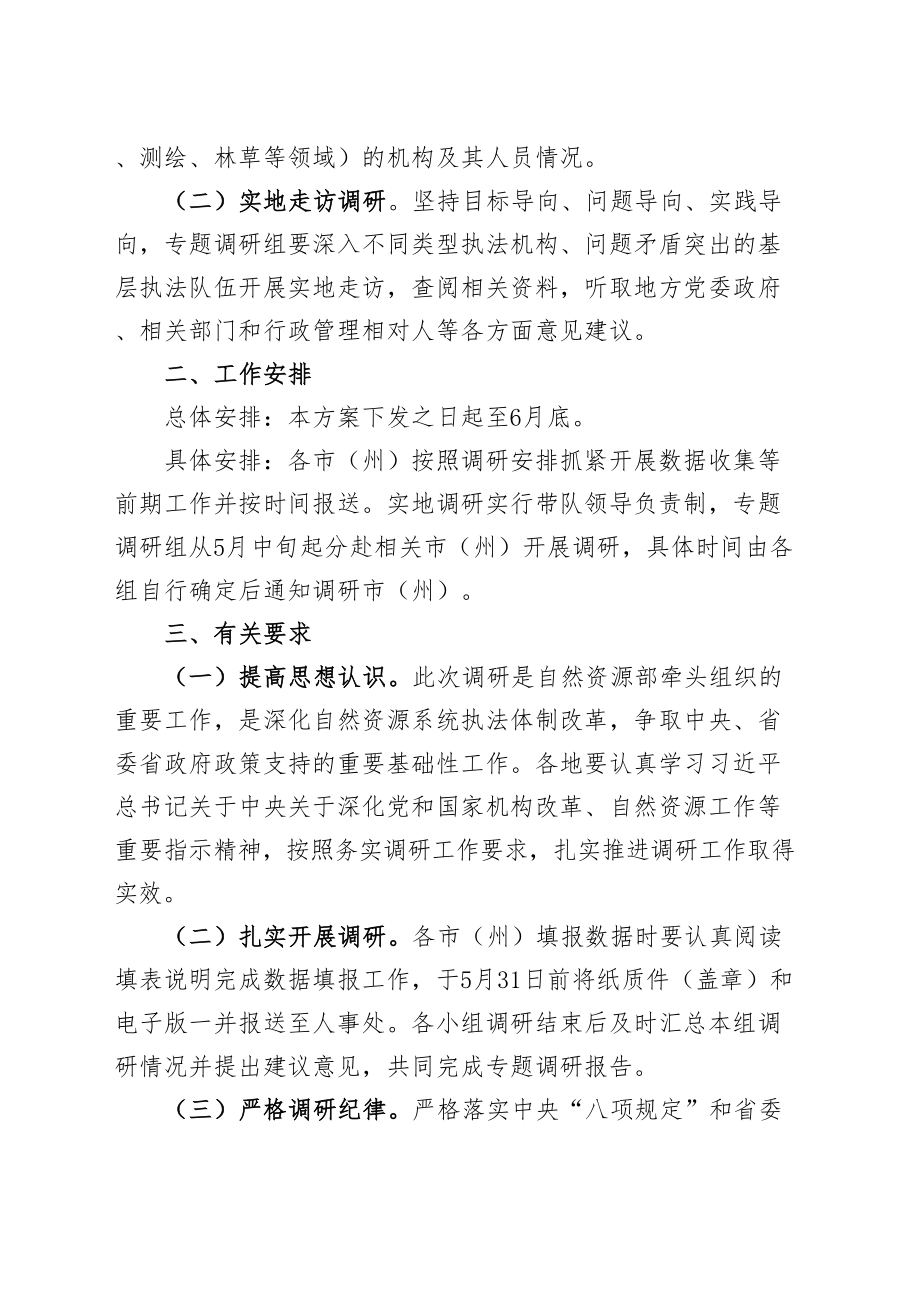 2024年自然资源执法机构和队伍建设现状的调研方案 .docx_第2页