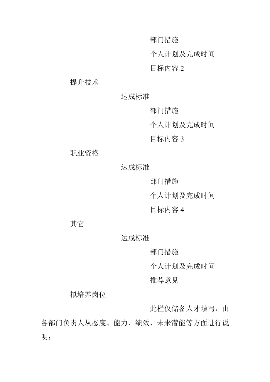 2023年员工个人职业发展规划表 (空白).docx_第3页