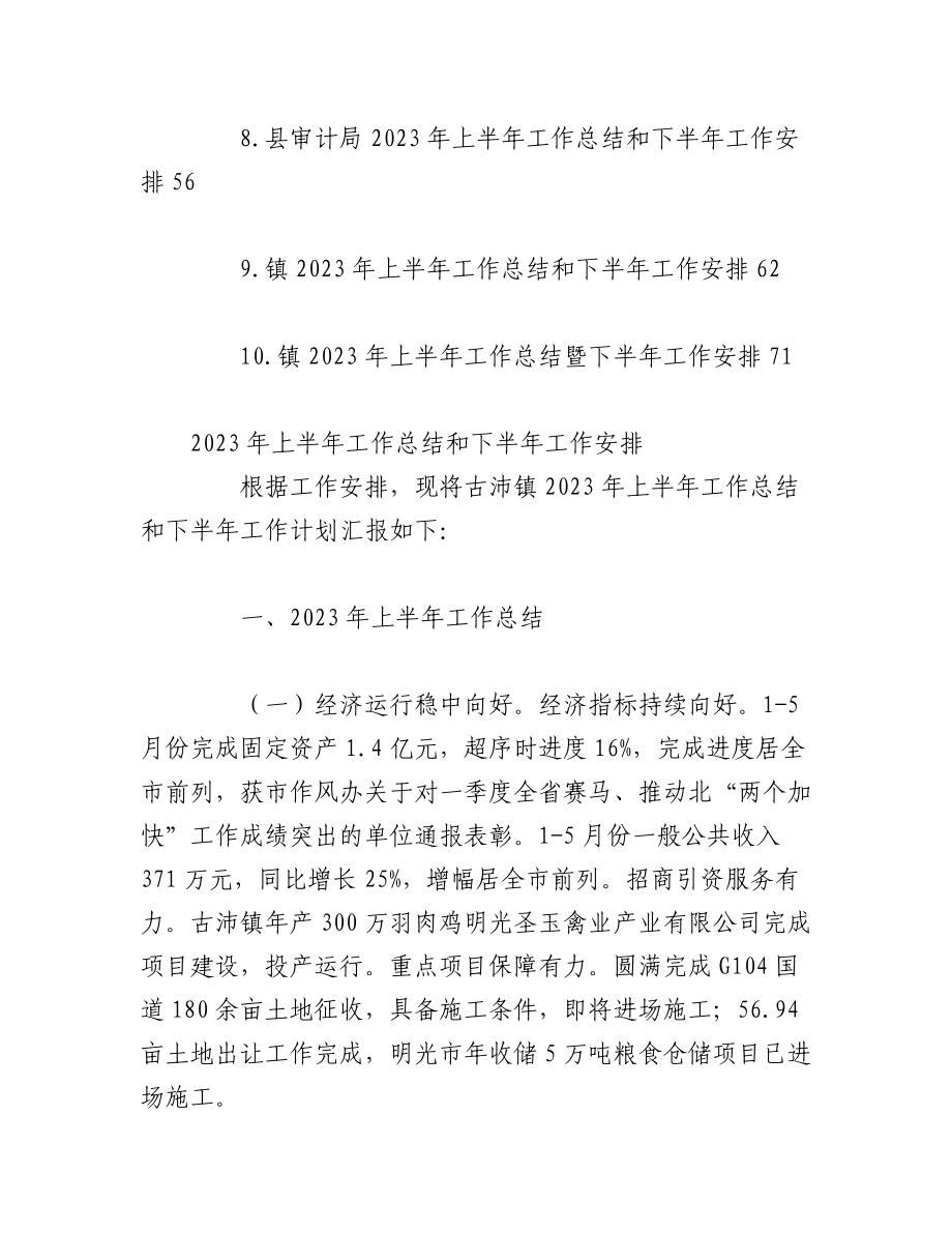 （10篇）各机关单位在2023年上半年工作总结及下半年工作安排汇编.docx_第2页