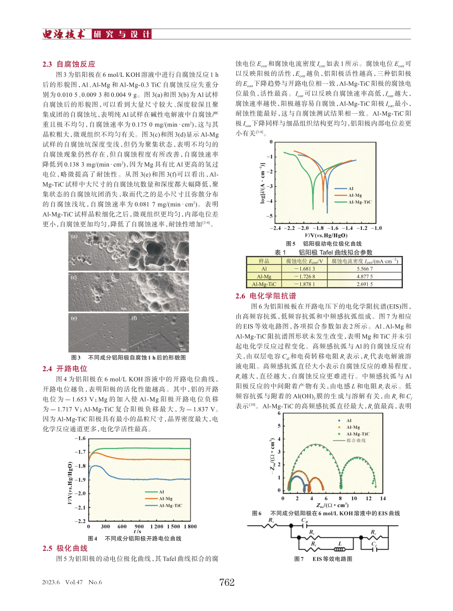 纳米TiC复合铝空气电池阳极组织与电化学性能_秦文君.pdf_第3页