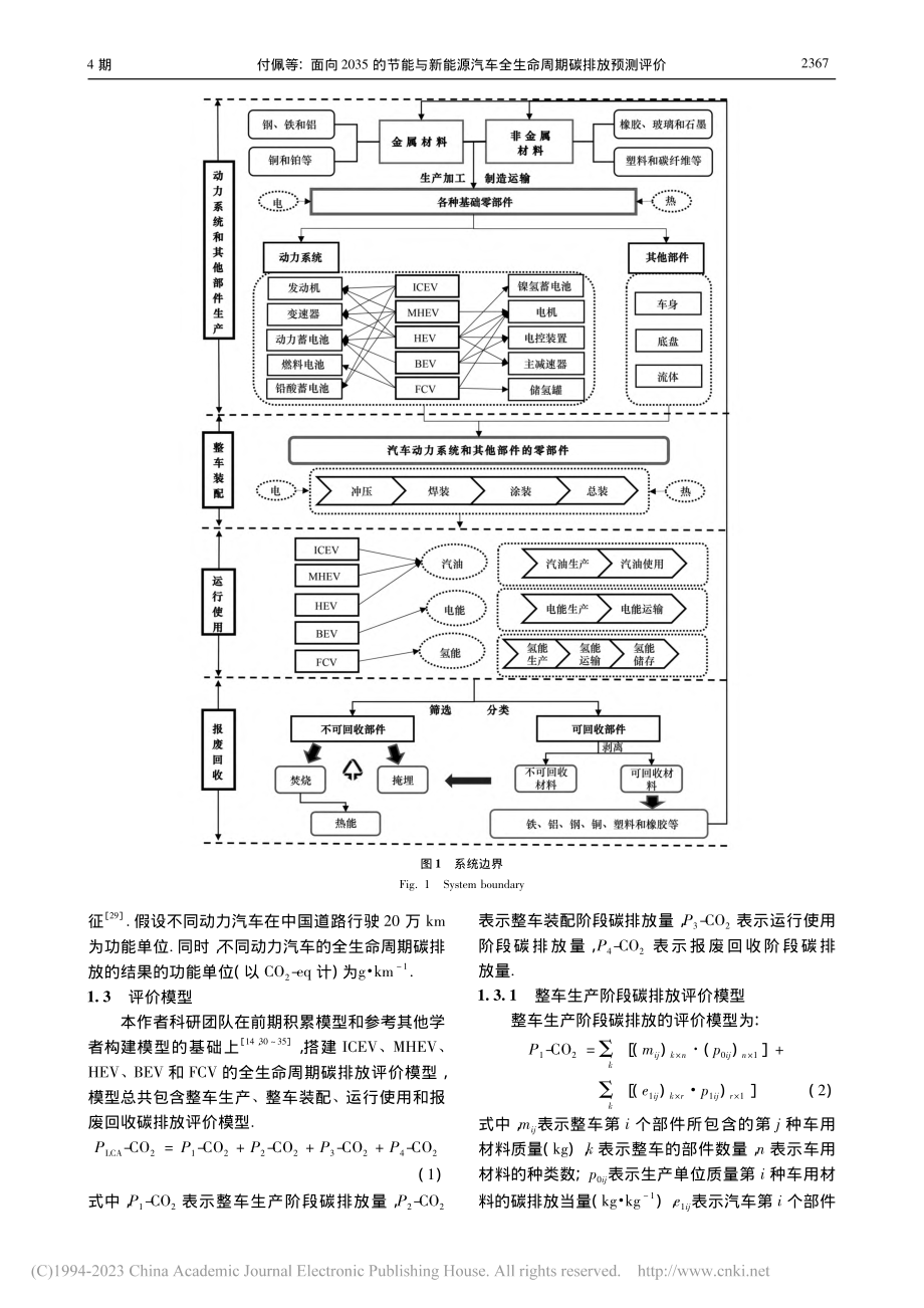 面向2035的节能与新能源...车全生命周期碳排放预测评价_付佩.pdf_第3页