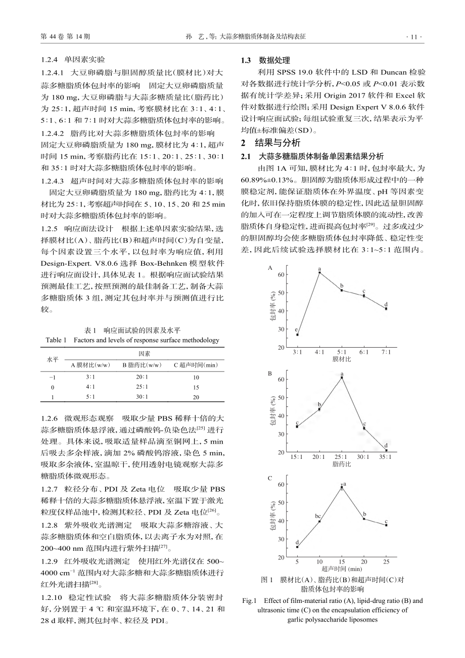 大蒜多糖脂质体制备及结构表征_孙艺.pdf_第3页