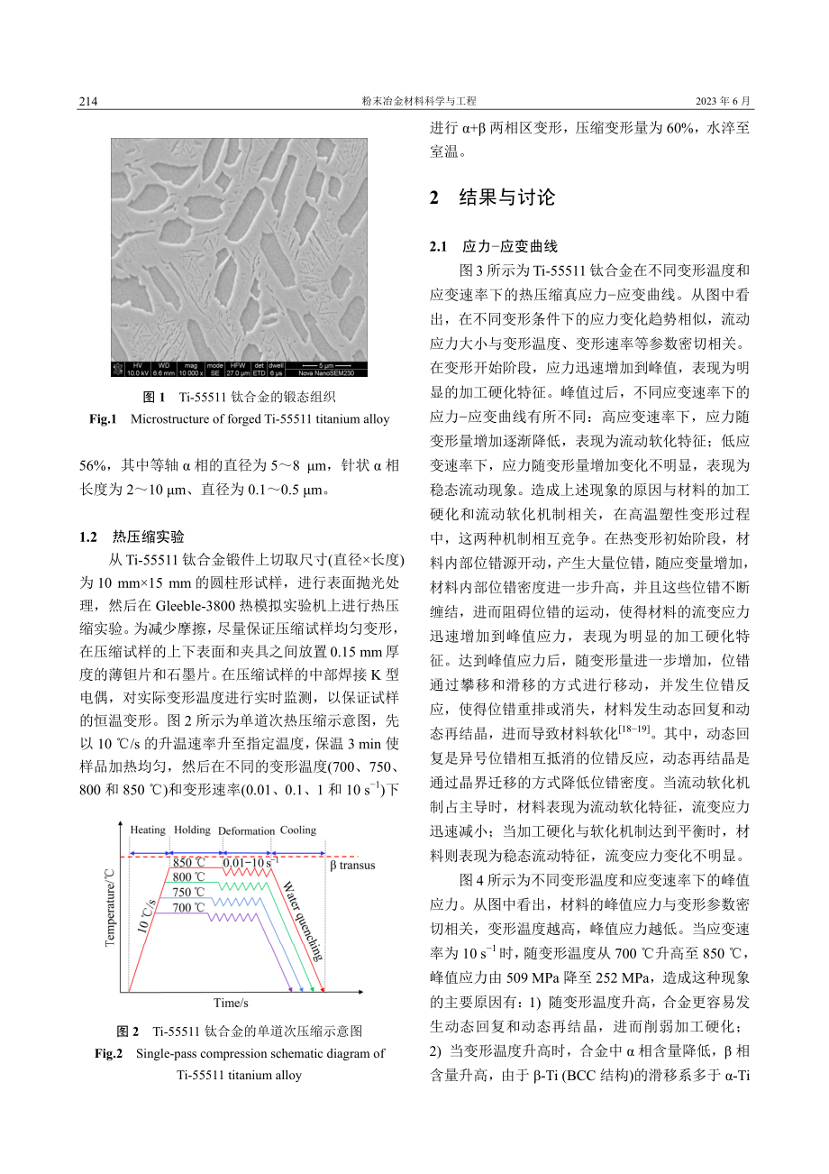 近β钛合金Ti-55511...rhenius本构方程研究_罗登.pdf_第3页