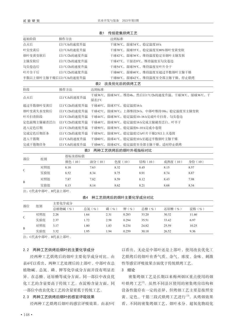 梅州烟区密集烘烤工艺优化与应用研究_钟平展.pdf_第2页