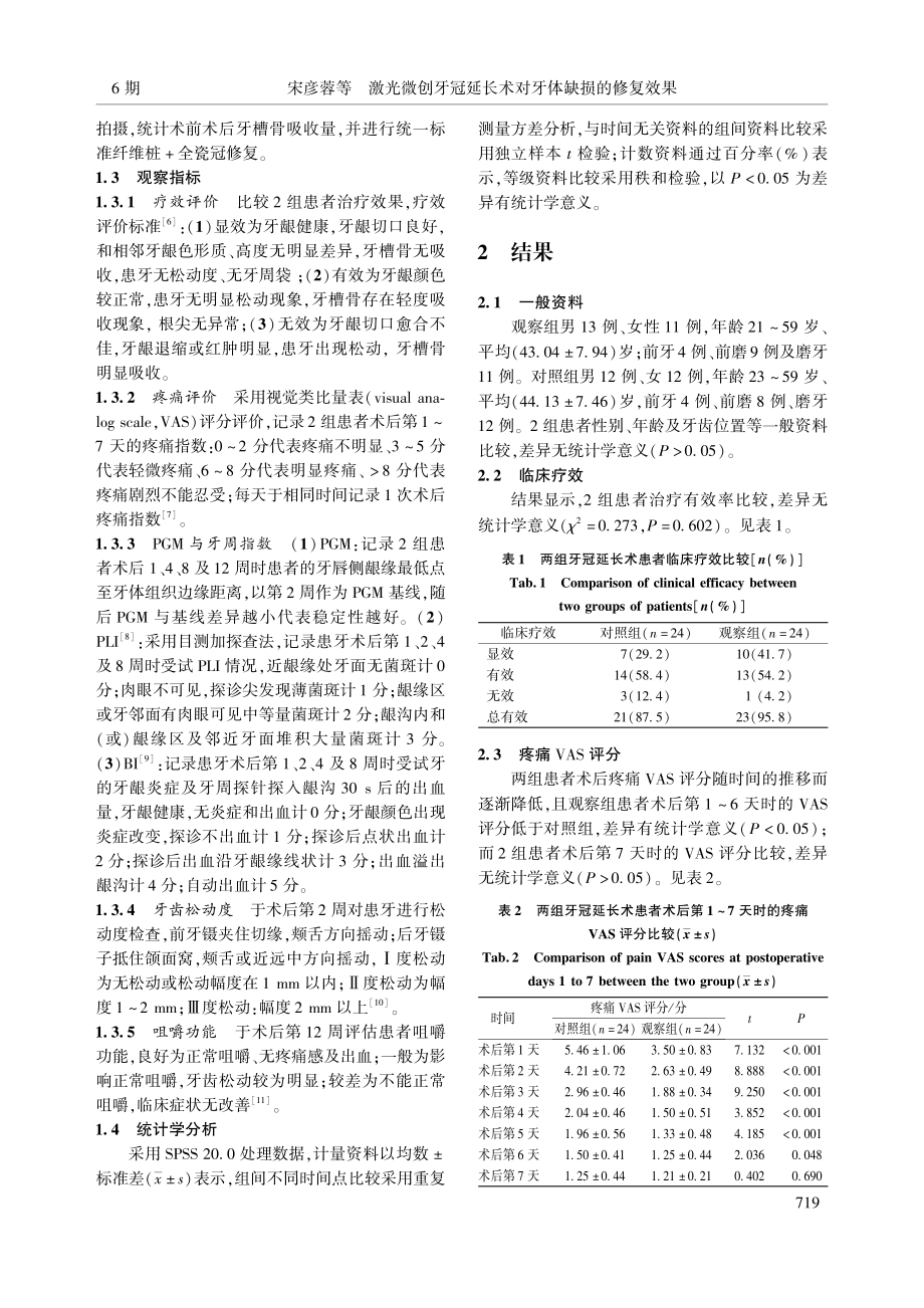 激光微创牙冠延长术对牙体缺损的修复效果_宋彦蓉.pdf_第3页