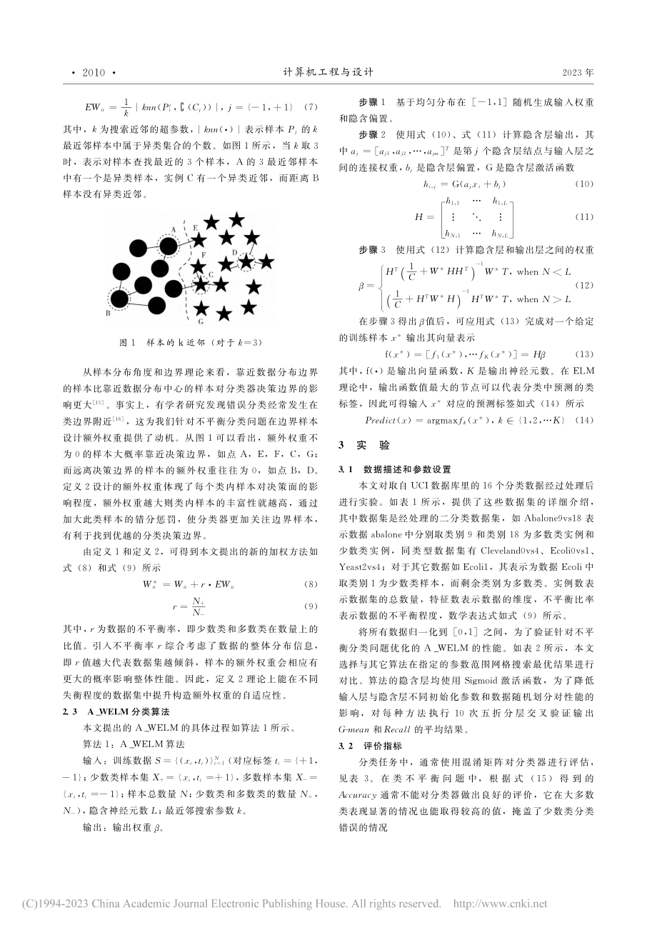 面向失衡数据的自适应加权ELM分类算法_孙中强.pdf_第3页