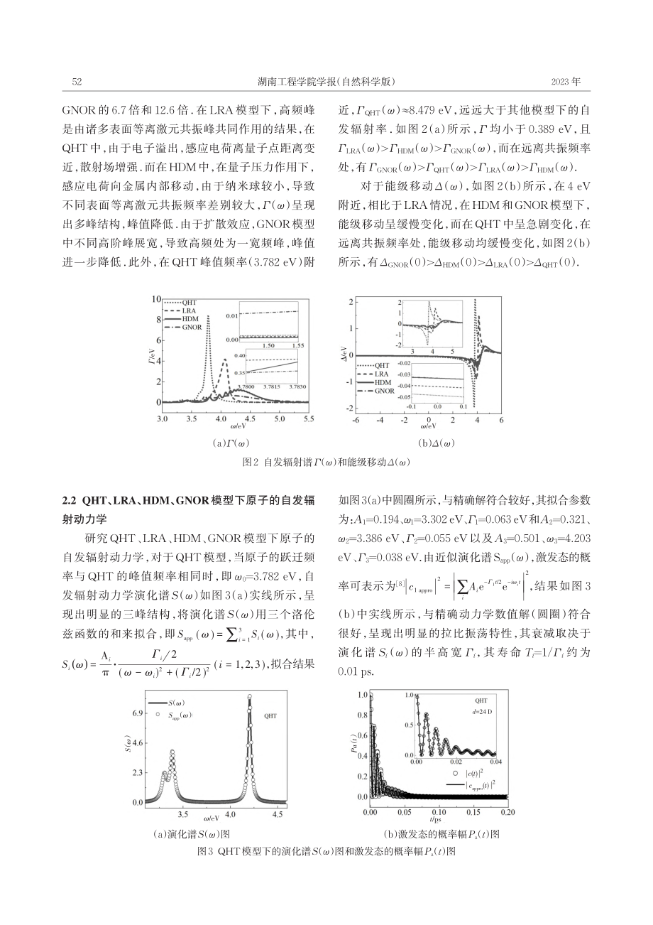 表面等离激元纳米球中量子和...效应对自发辐射动力学的影响_陈静.pdf_第3页