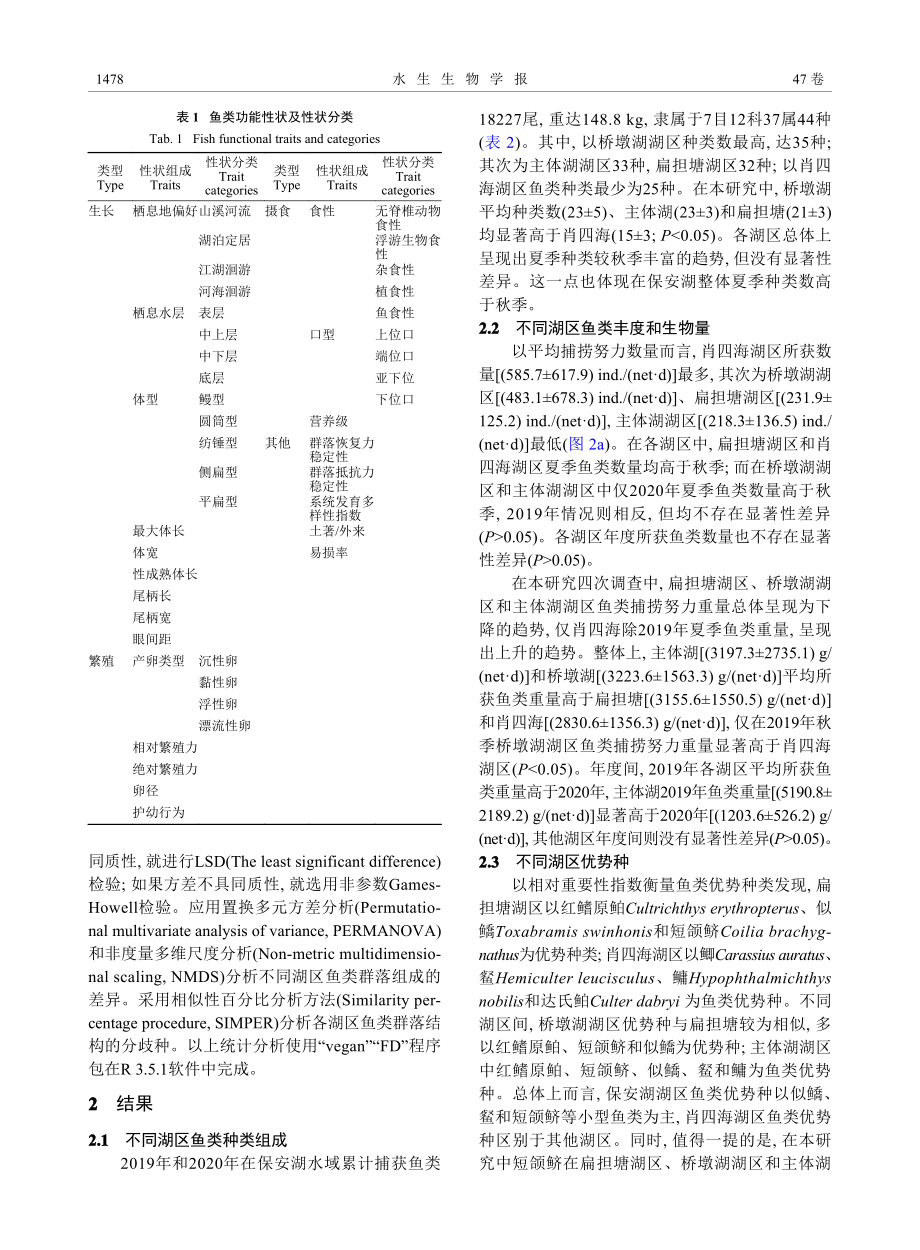 湖泊阻隔对鱼类群落的影响——以保安湖为例_屈霄.pdf_第3页