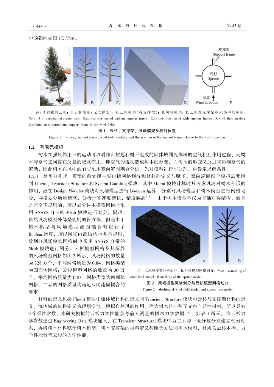 基于流固耦合分析支撑架对云杉抗风性的影响_吴圣众.pdf_第3页