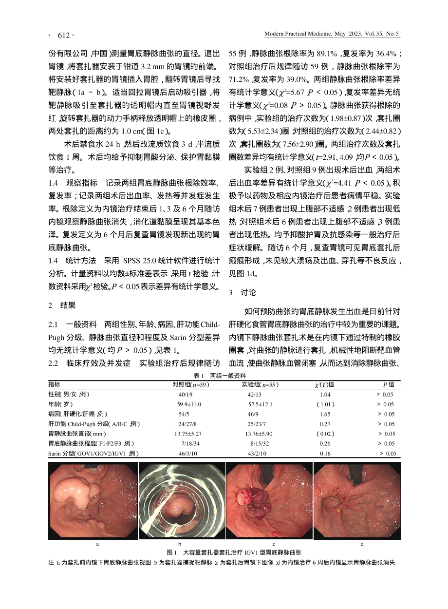 大容量套扎器套扎治疗_2cm胃底静脉曲张的前瞻性研究_娄轶凡.pdf_第2页