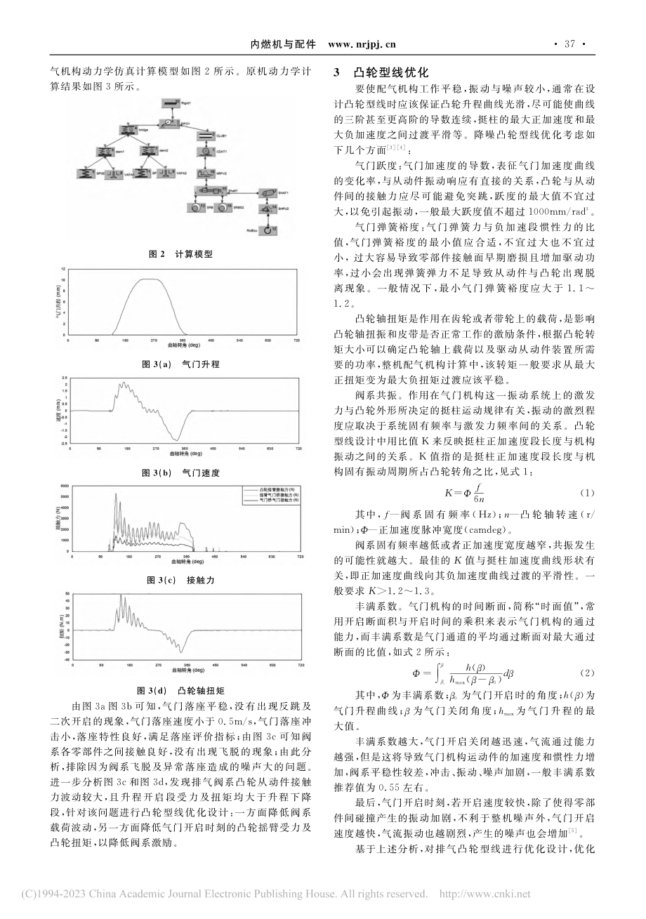 低噪声重型柴油机配气机构凸轮型线优化设计_孟丽.pdf_第2页