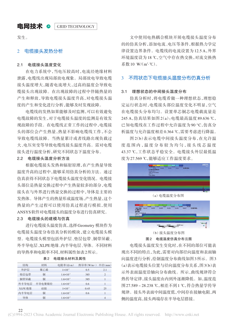 不同状态下电缆接头温度分布对比研究_蔡涛.pdf_第2页