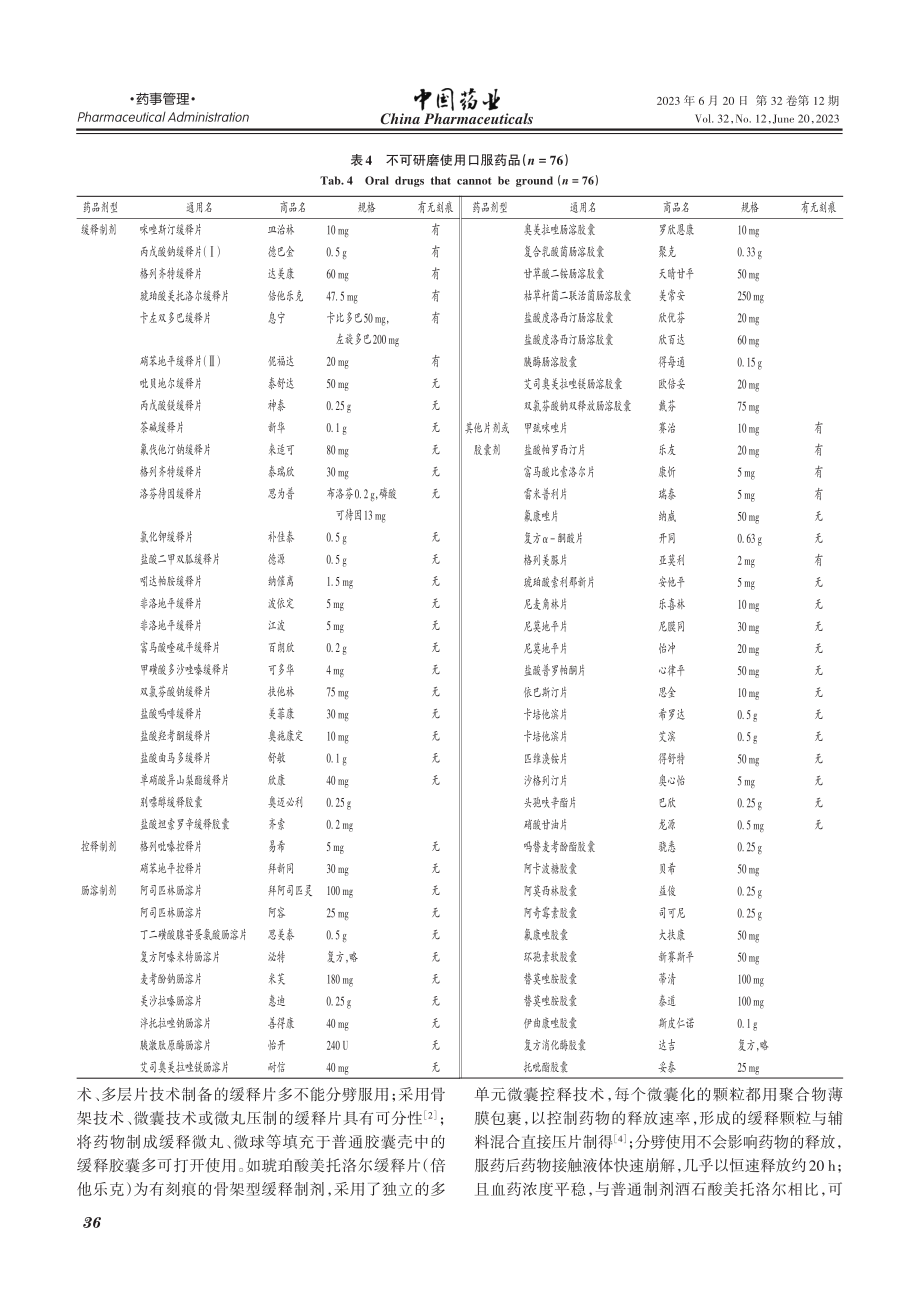 某院住院药房口服药品分劈及研磨情况分析_刘吉芳.pdf_第3页