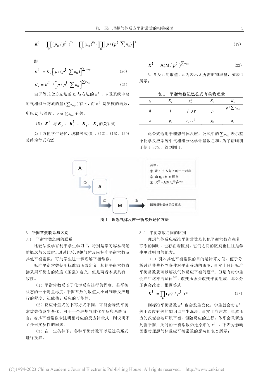 理想气体反应平衡常数的相关探讨_张一卫.pdf_第3页