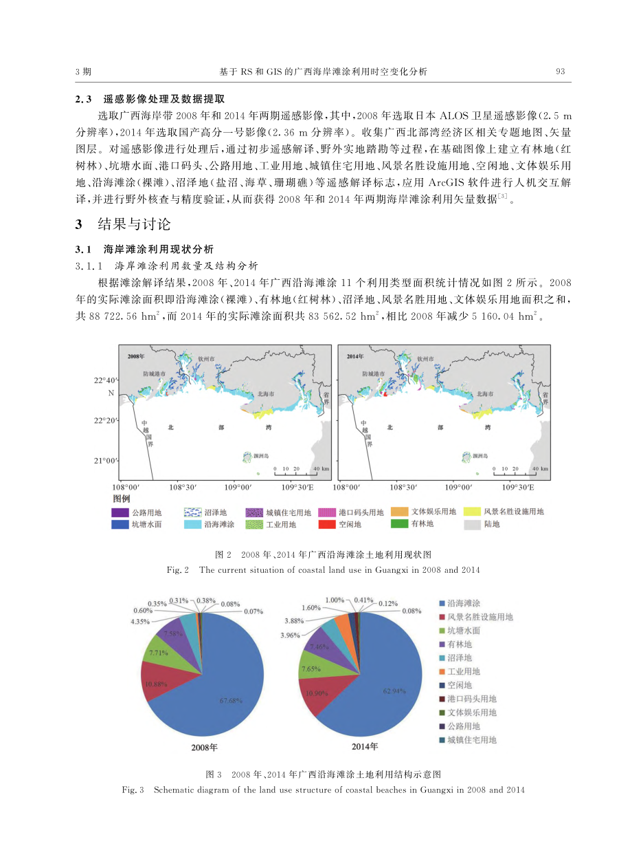 基于RS和GIS的广西海岸滩涂利用时空变化分析_覃漉雁.pdf_第3页