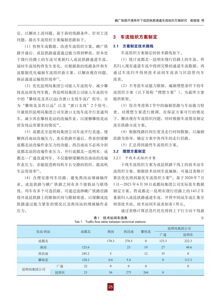 峨广铁路开通条件下成昆铁路通道车流组织方案研究_都国报.pdf_第3页