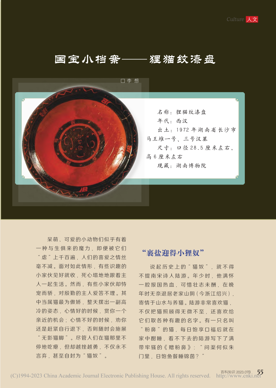 55-59 国宝小档案——狸猫纹漆盘_李想.pdf_第1页