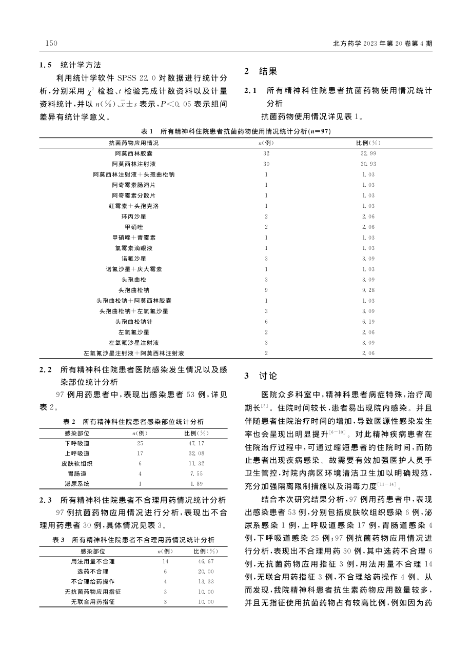 精神科住院患者抗菌药物使用情况的回顾性分析_李运莲.pdf_第2页