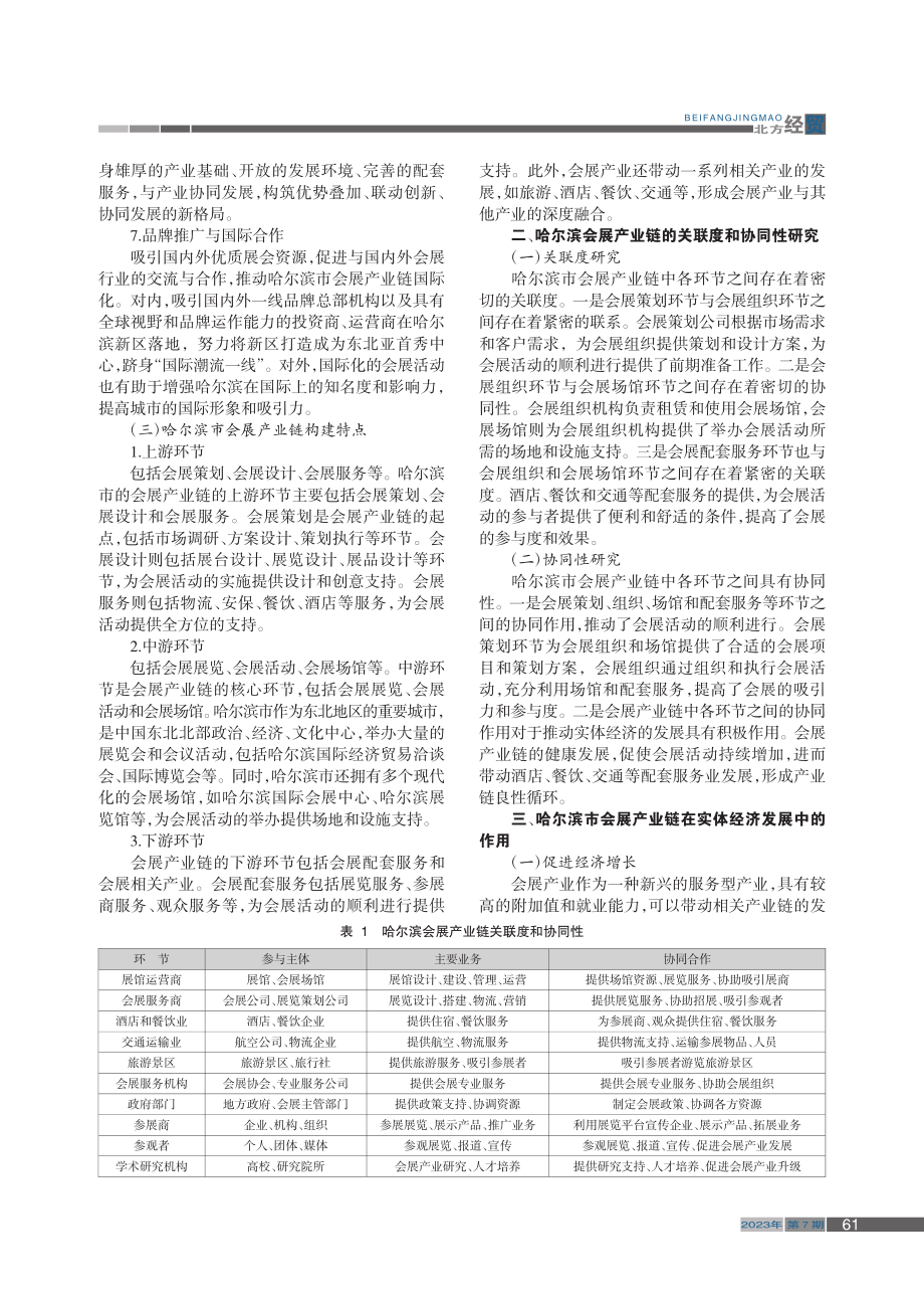 哈尔滨市会展产业链与实体经济发展研究_孙雨亭.pdf_第3页