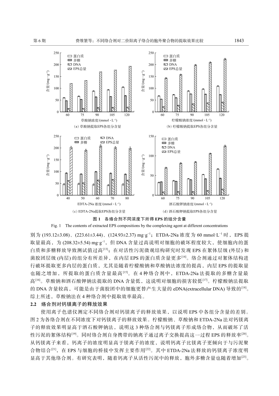 不同络合剂对二价阳离子络合的胞外聚合物的提取效果比较_费维繁.pdf_第3页