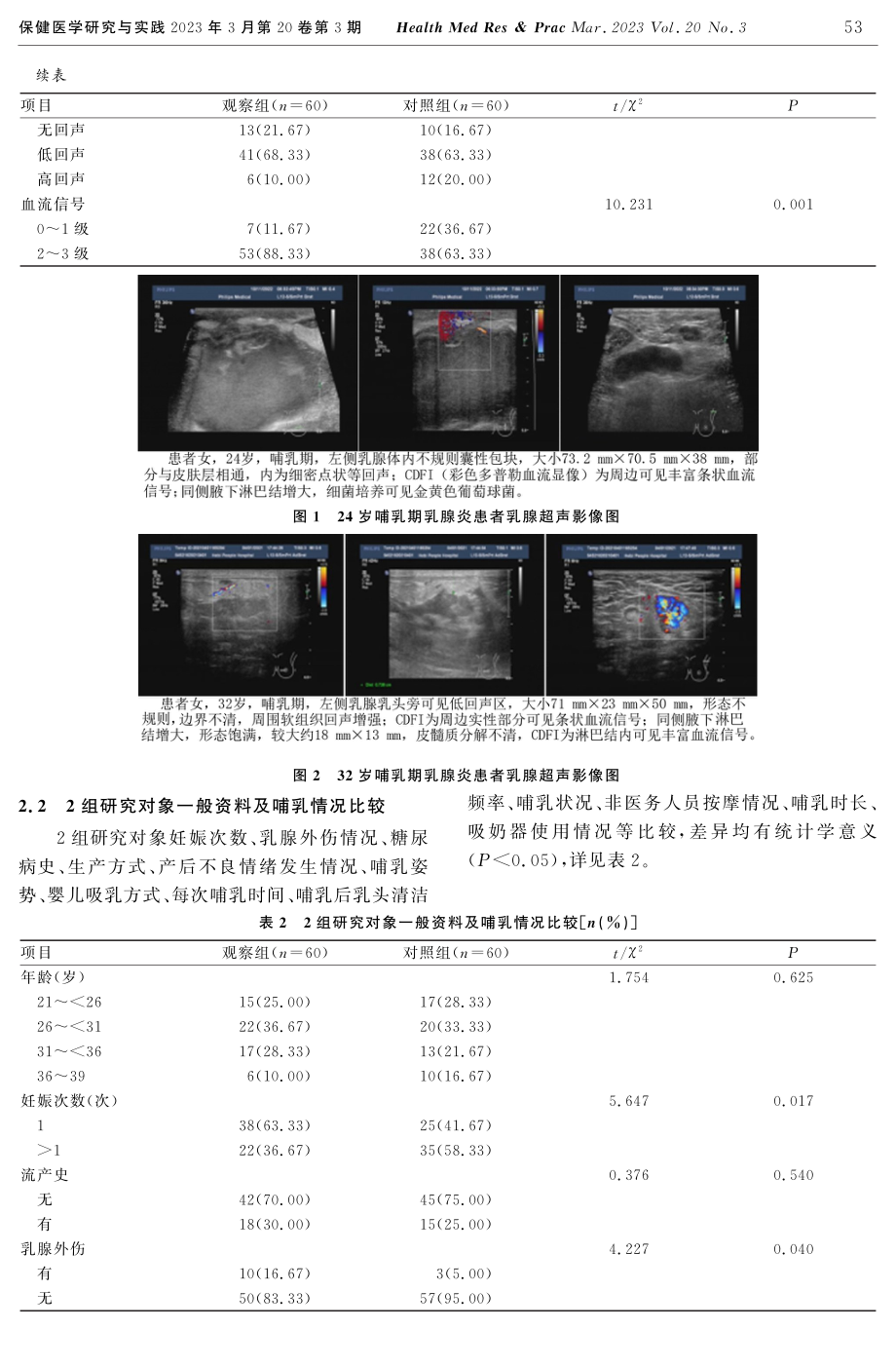 哺乳期乳腺炎的超声影像学特征及危险因素分析.pdf_第3页