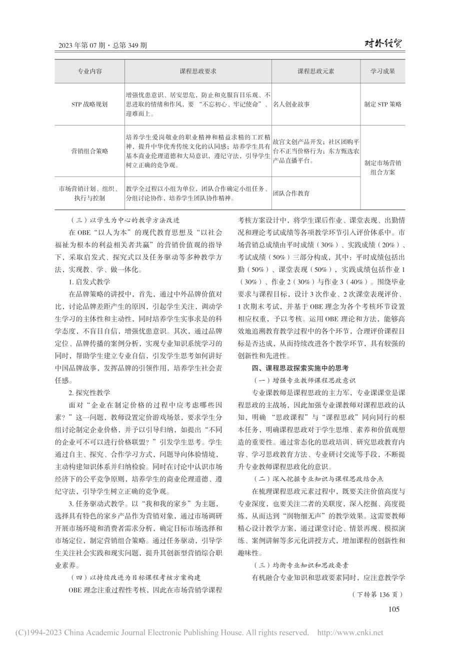 OBE理念下市场营销学课程思政的路径探索与实践_张李明.pdf_第3页