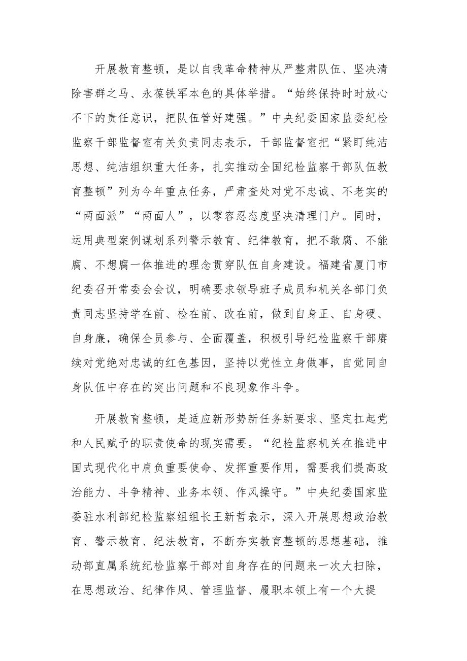 纪检监察干部队伍教育整顿检视材料集合篇范文.docx_第2页