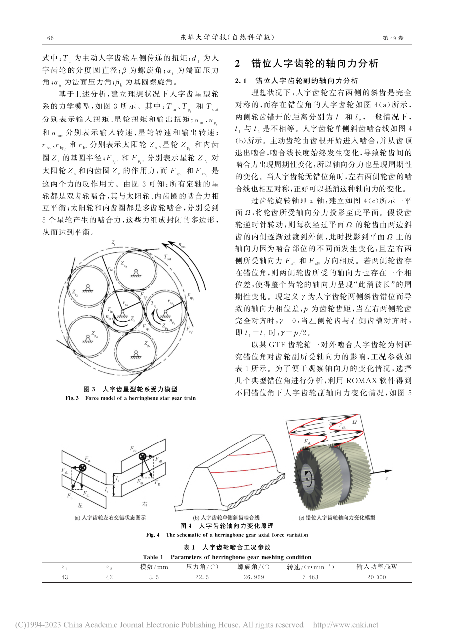 考虑错位角的人字齿星型轮系传动性能分析_李栋梁.pdf_第3页