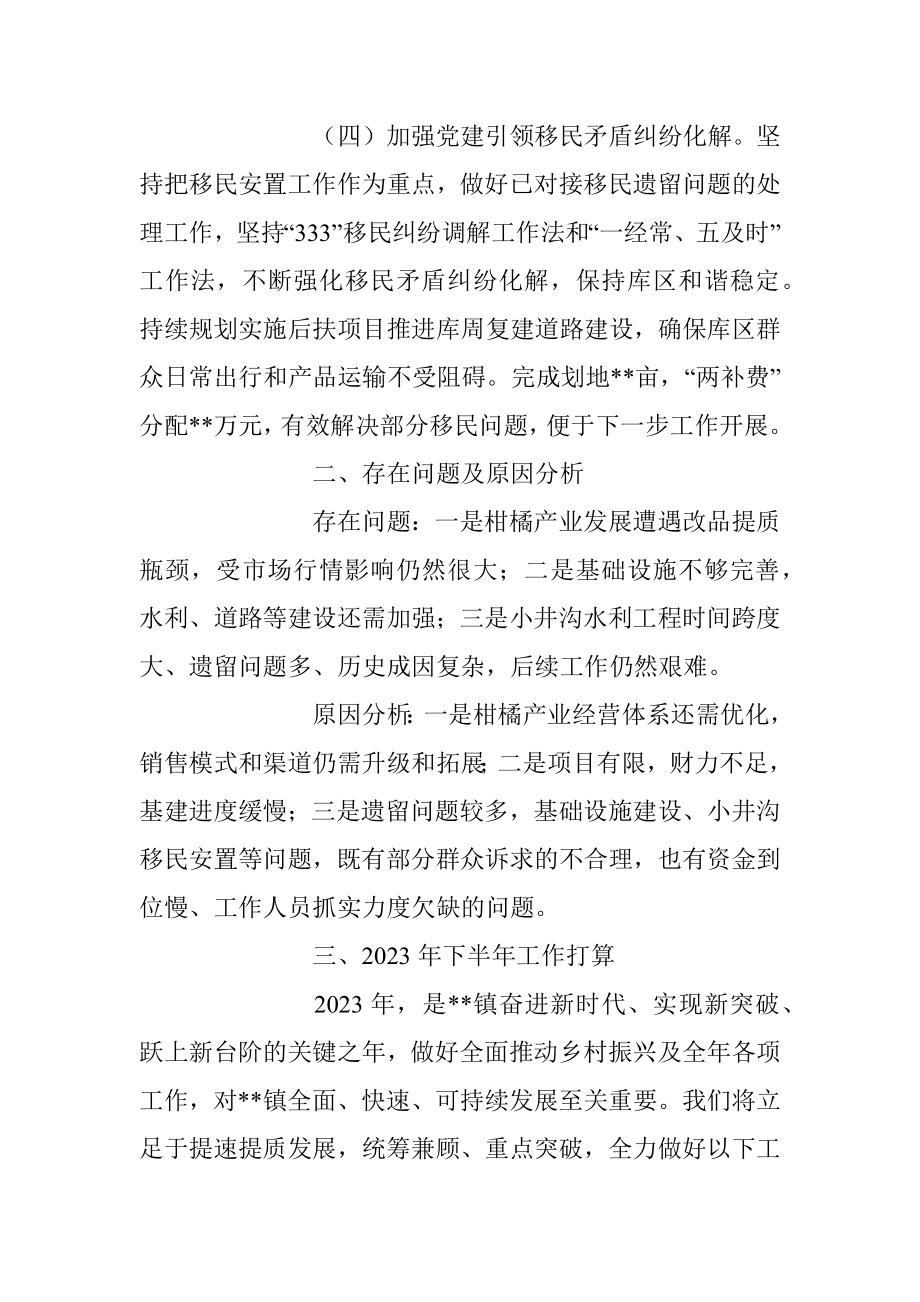 XX镇在2023年上半年工作总结和下半年工作打算.docx_第3页