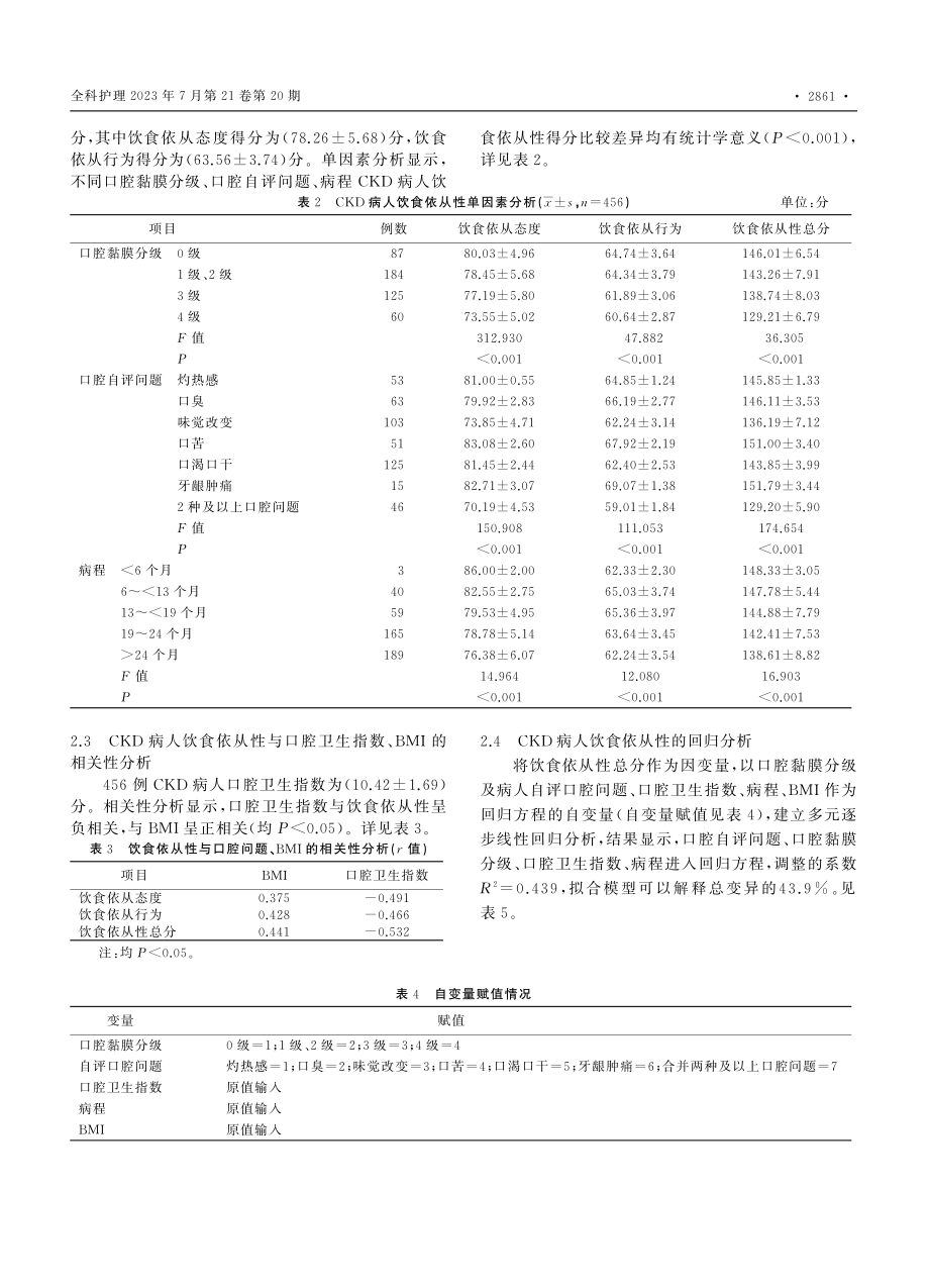 慢性肾脏病病人饮食依从性现状及影响因素分析_强珂皎.pdf_第3页