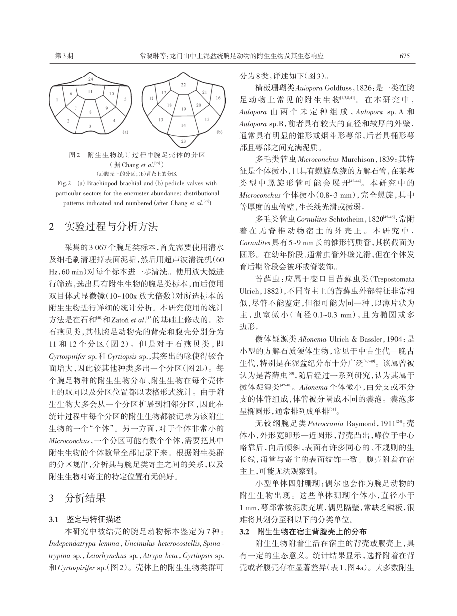 龙门山中上泥盆统腕足动物的附生生物及其生态响应.pdf_第3页