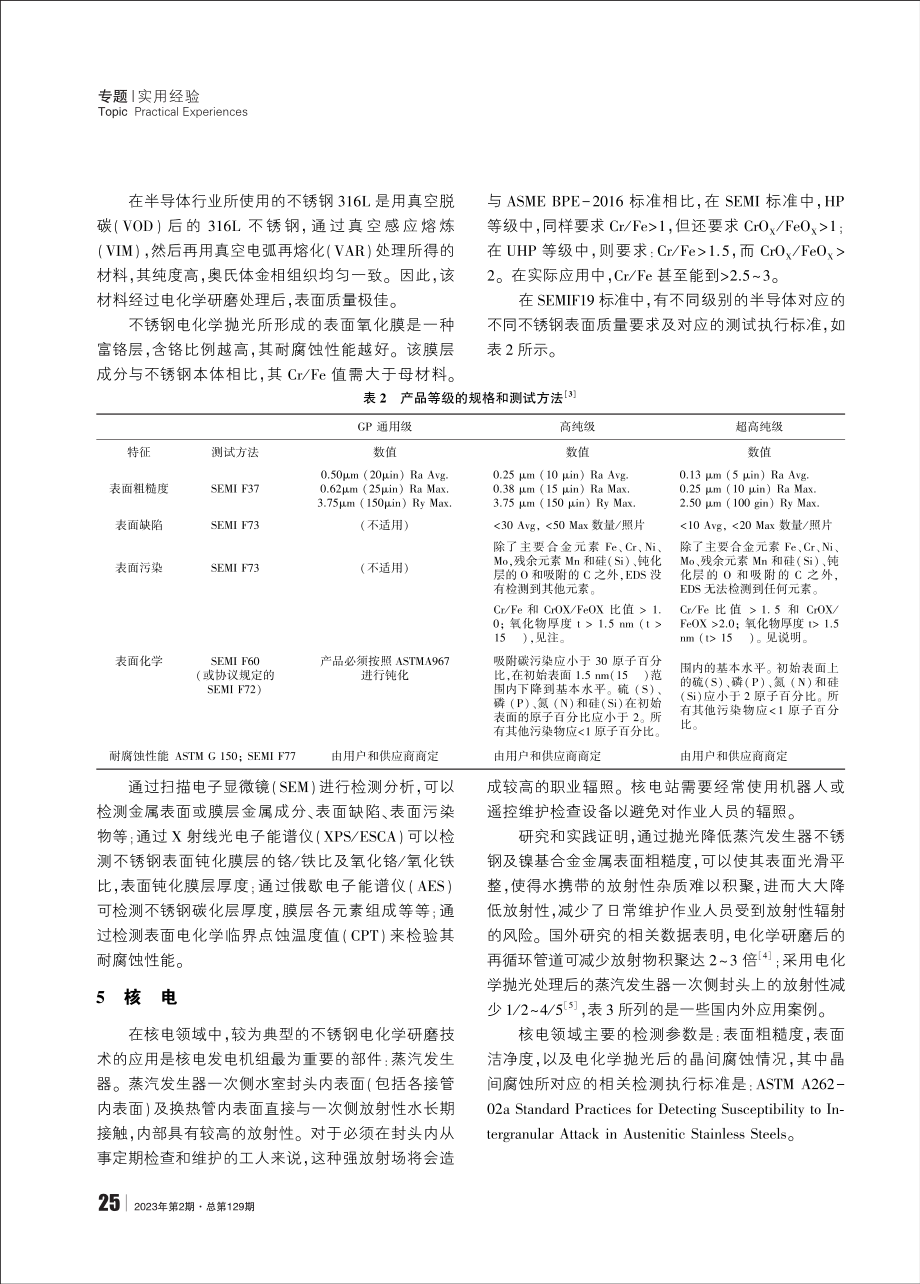 电化学研磨技术在洁净不锈钢产品领域中的应用 (1).pdf_第3页