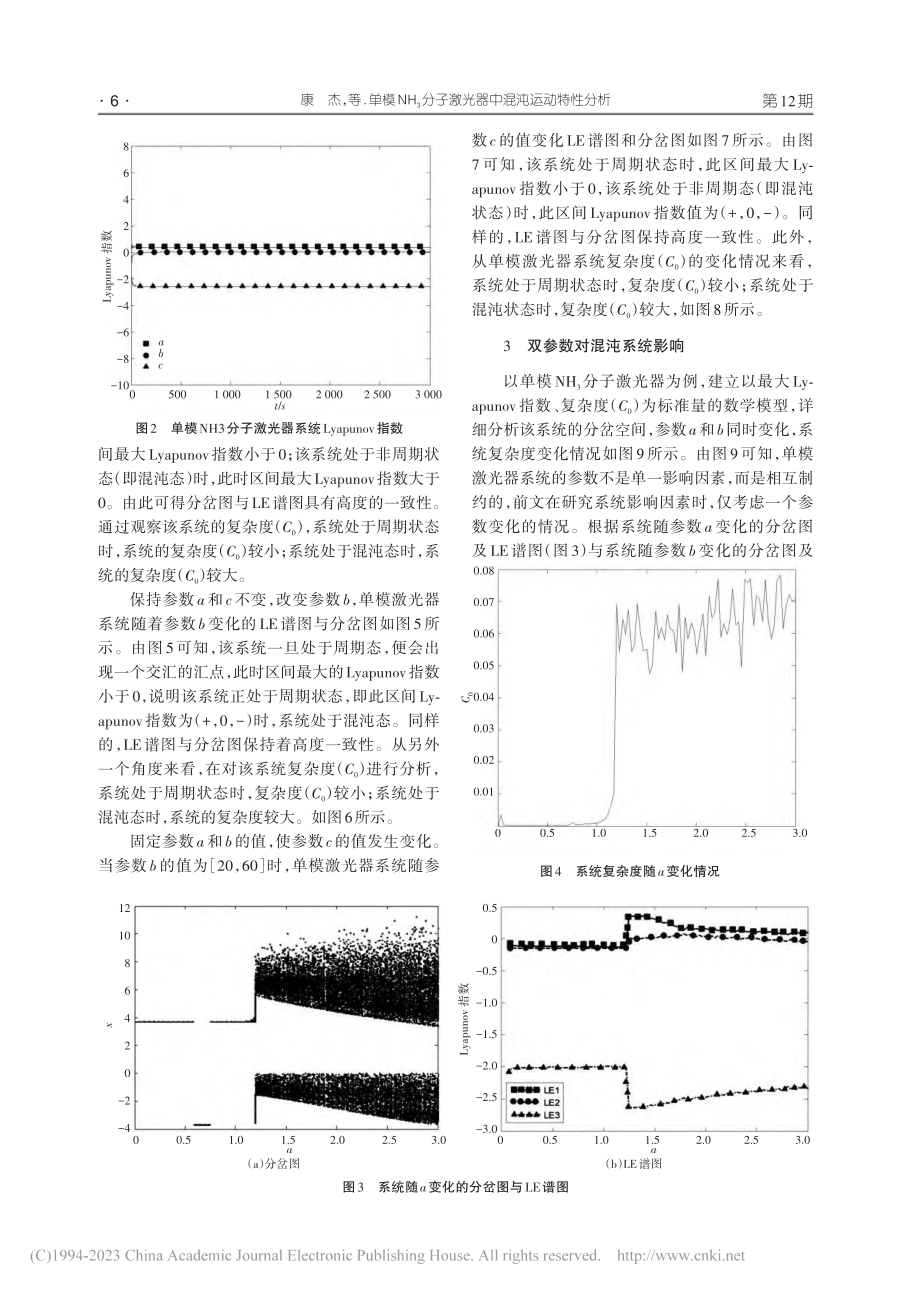 单模NH_3分子激光器中混沌运动特性分析_康杰.pdf_第3页