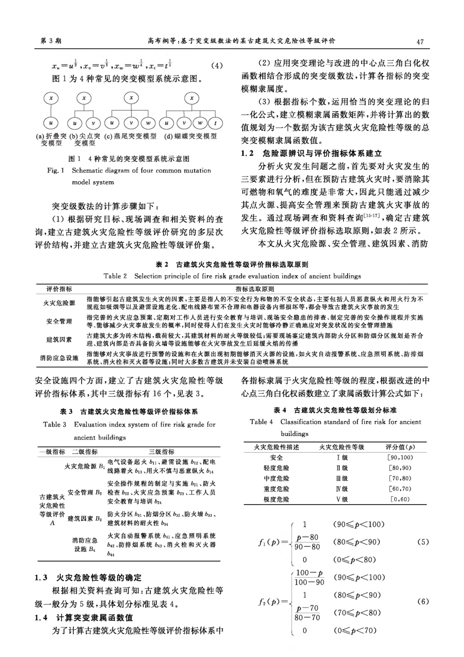 基于突变级数法的某古建筑火灾危险性等级评价.pdf_第3页